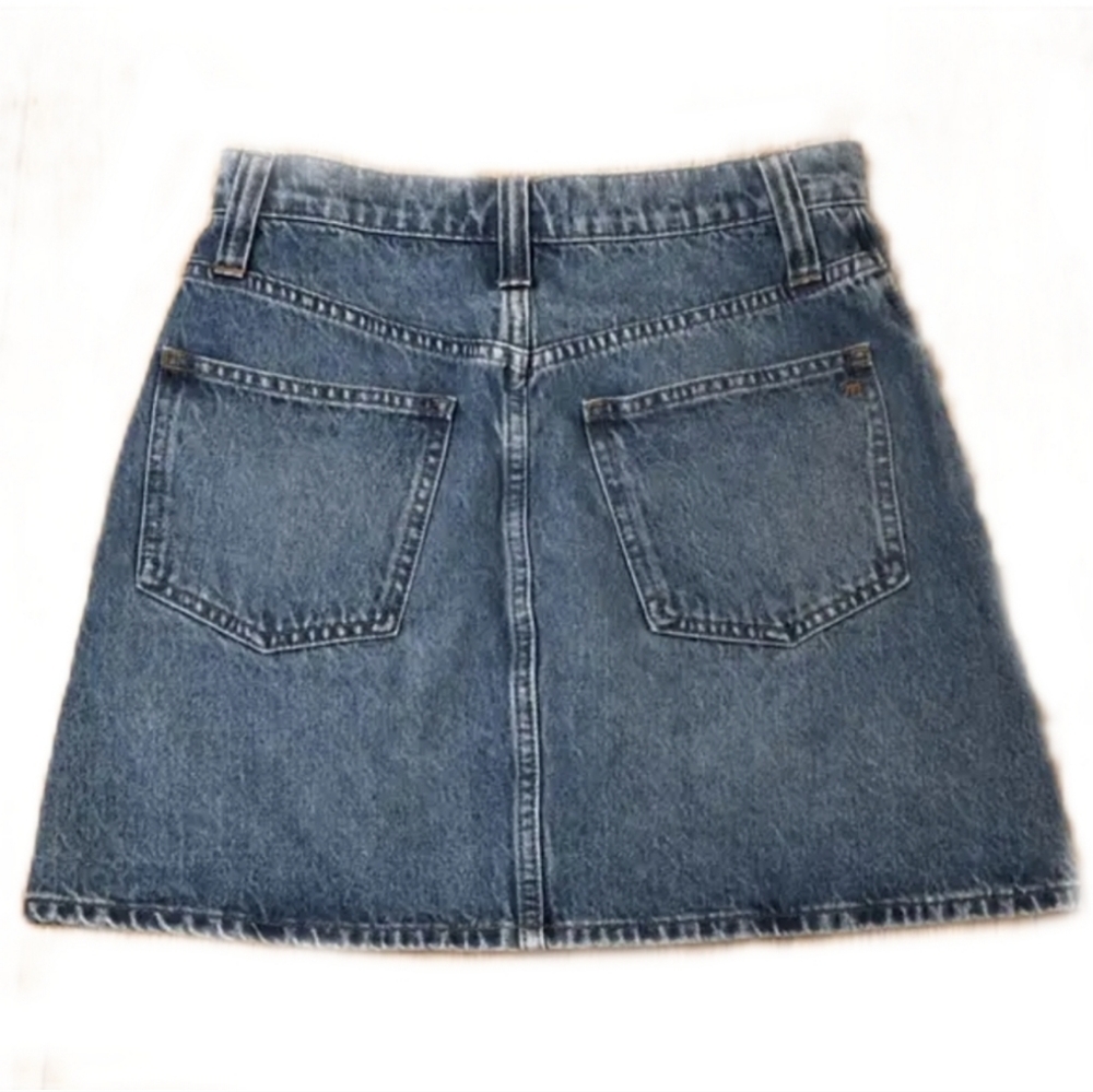Madewell Denim Button Front Mini Skirt - Picture 2 of 5